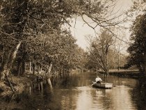 Cassie Pidgeon rowing on Opequon Creek
